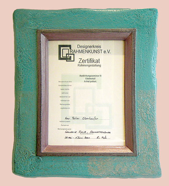 Urkunde – Edelmetall – Zertifikat – Designerkreis