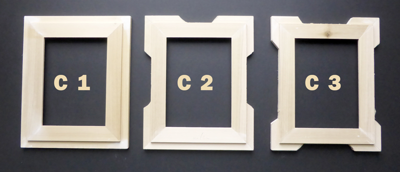 3 Rohrahmen – Cairdeas, 20 x 25 cm – mit und ohne Verzierung