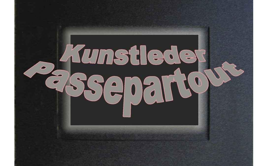 Kunstlederpassepartout schwarz