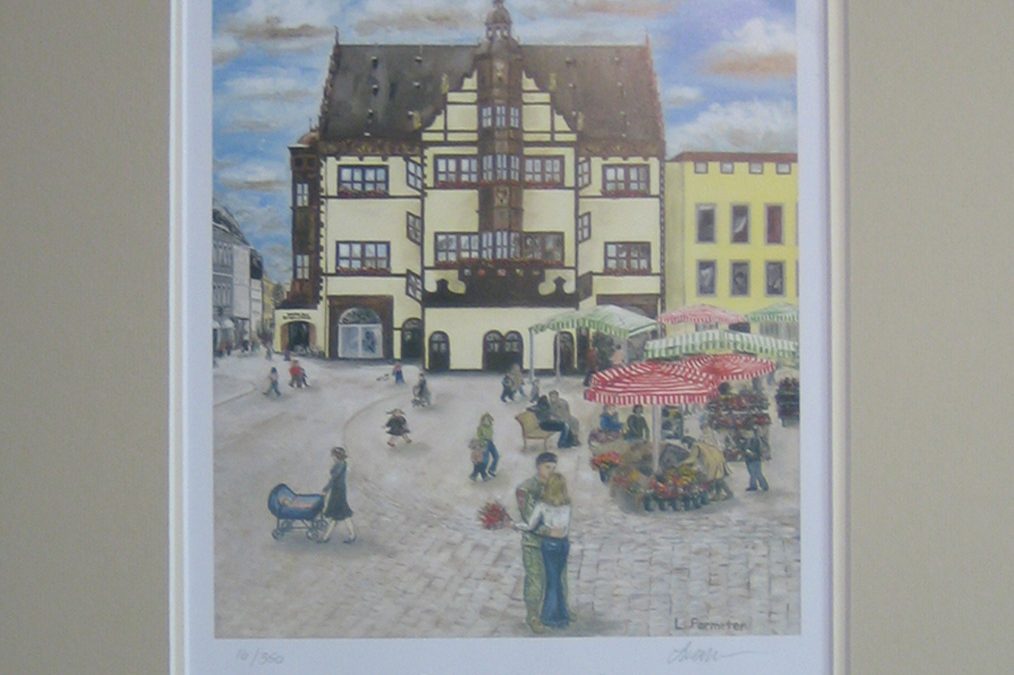 Rathaus mit Passepartout 3 – Doppelpassepartout – 1