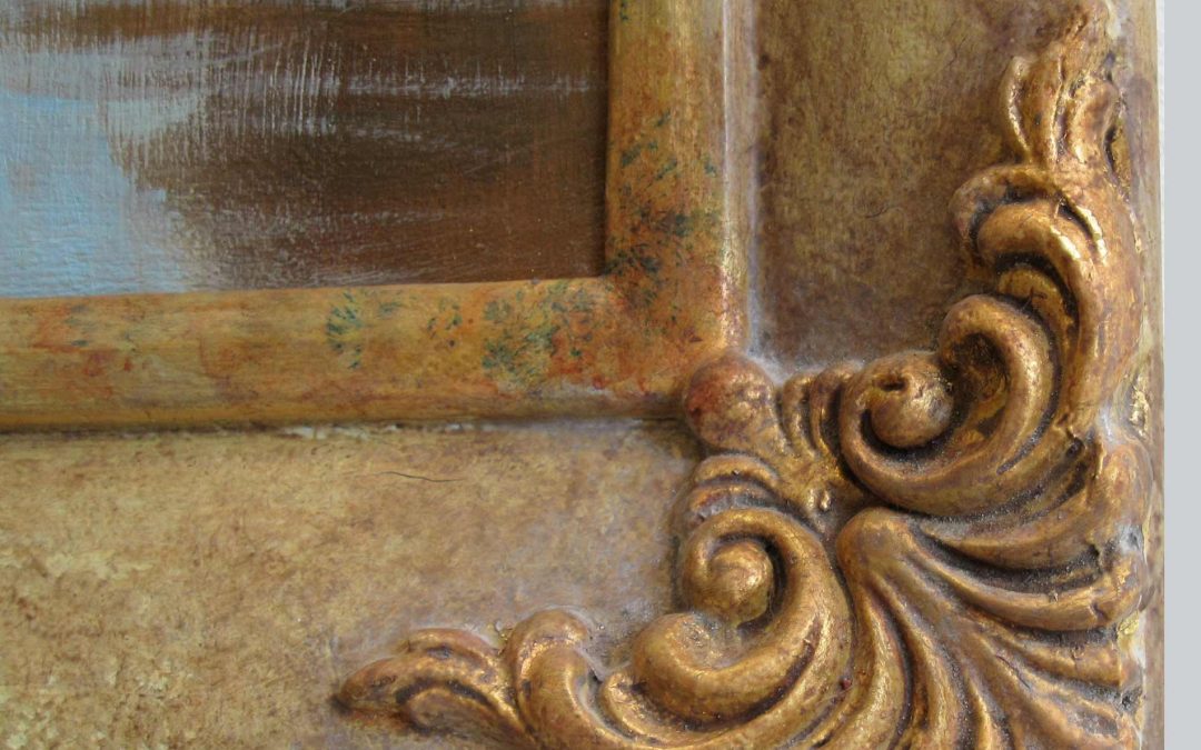 Pastellrahmen mit Verzierung – Ausschnitt