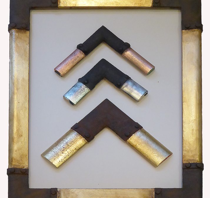 Steampunk Rahmen Gold mit Muster